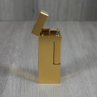 Dunhill Rollagas Lighter - Gold Plated, Barley Finish