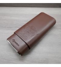 Cigarism Leather Cigar Case - Coffee - 2 Cigar Capacity