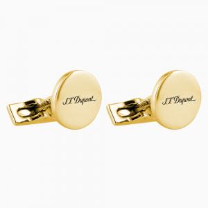 ST Dupont Gold Round Cufflinks - Golden