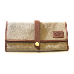 Chacom Canvas and Leather Tobacco Pouch - Beige