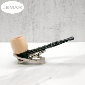 Jemar Principe Albert Kennedy 6mm Filter Black & Light Wood Fishtail Pipe (JM206)