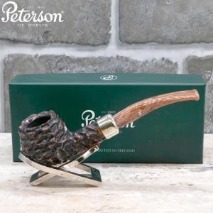 Peterson Derry Rustic 408 Nickel Mounted 9mm Fishtail Pipe (PE2429)
