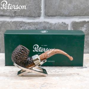 Peterson Derry Rustic 230 Nickel Mounted 9mm Filter Fishtail Pipe (PE2438)
