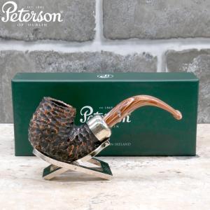 Peterson Derry Rustic X220 Nickel Mounted 9mm Filter Fishtail Pipe (PE2442)