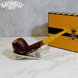 Savinelli Miele 207 Rustic Straight Honey 6mm Filter Fishtail Pipe (SAV1383)