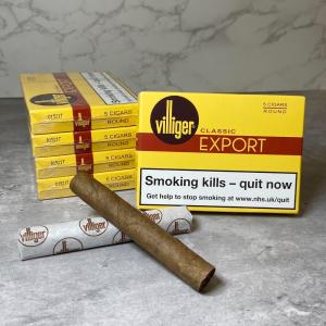 5 + 1 Villiger Export Round Cigars - 6 Packs of 5 (30 Cigars)