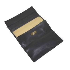 Dr Plumb Black Leather Tobacco Roll Up Sifter Pouch
