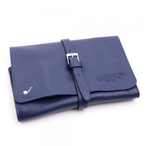 Savinelli Viaggio Leather Travel Pipe Bag - Blue