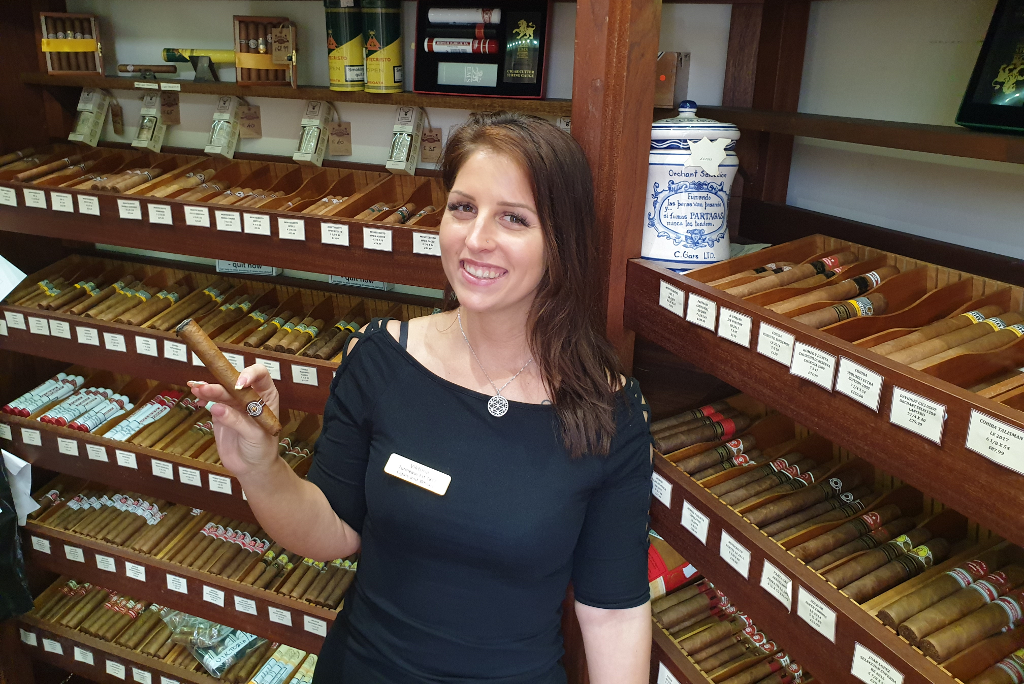 Viktoria - Member of staff at Turmeaus Mayfair Cigar Shop