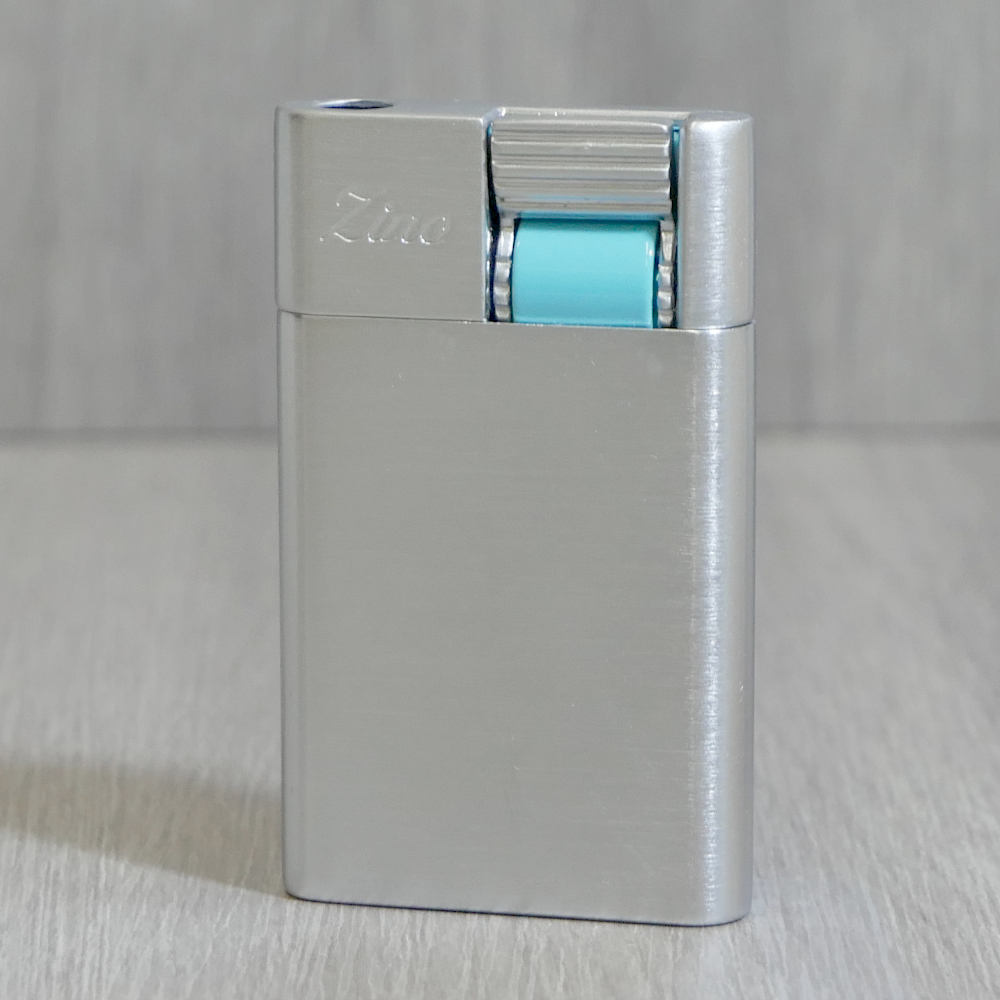 Zino ZS Jet Flame Lighter - Chrome & Cyan