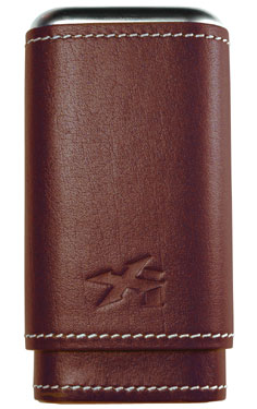 Xikar Envoy Leather Cigar Case - 3 Cigars - Brown