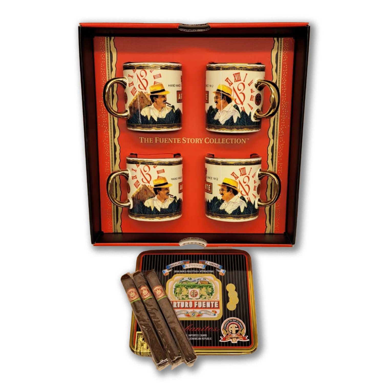 Arturo Fuente 4 Espresso Cups Set and Cubanitos Sampler