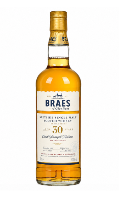 COSMETIC DEFECT - Braes of Glenlivet 30 Year Old Secret Speyside Batch 2 Distillery Bottling - 53% 70cl