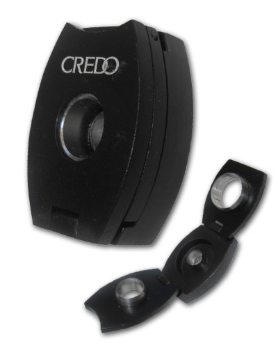 Credo 3 in 1 Cigar Punch Cutter - Oval - Black