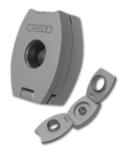 Credo 3 in 1 Cigar Punch Cutter - Oval - Silver