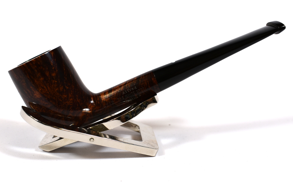 Alfred Dunhill - The White Spot Amber Root 4112 Group 4 Chimney Straight Fishtail Pipe (DUN223)