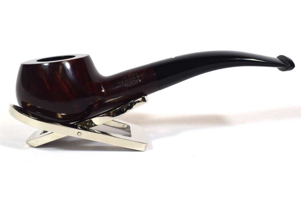 Alfred Dunhill - The White Spot Bruyere 4128 Group 4 Diplomat Fishtail Pipe (DUN367)