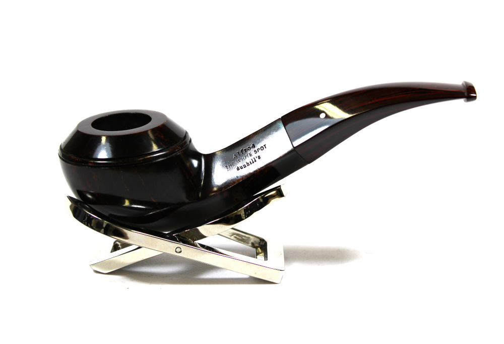 Alfred Dunhill - The White Spot Chestnut 3108 Group 3 Bent Rhodesian Fishtail Pipe (DUN431)