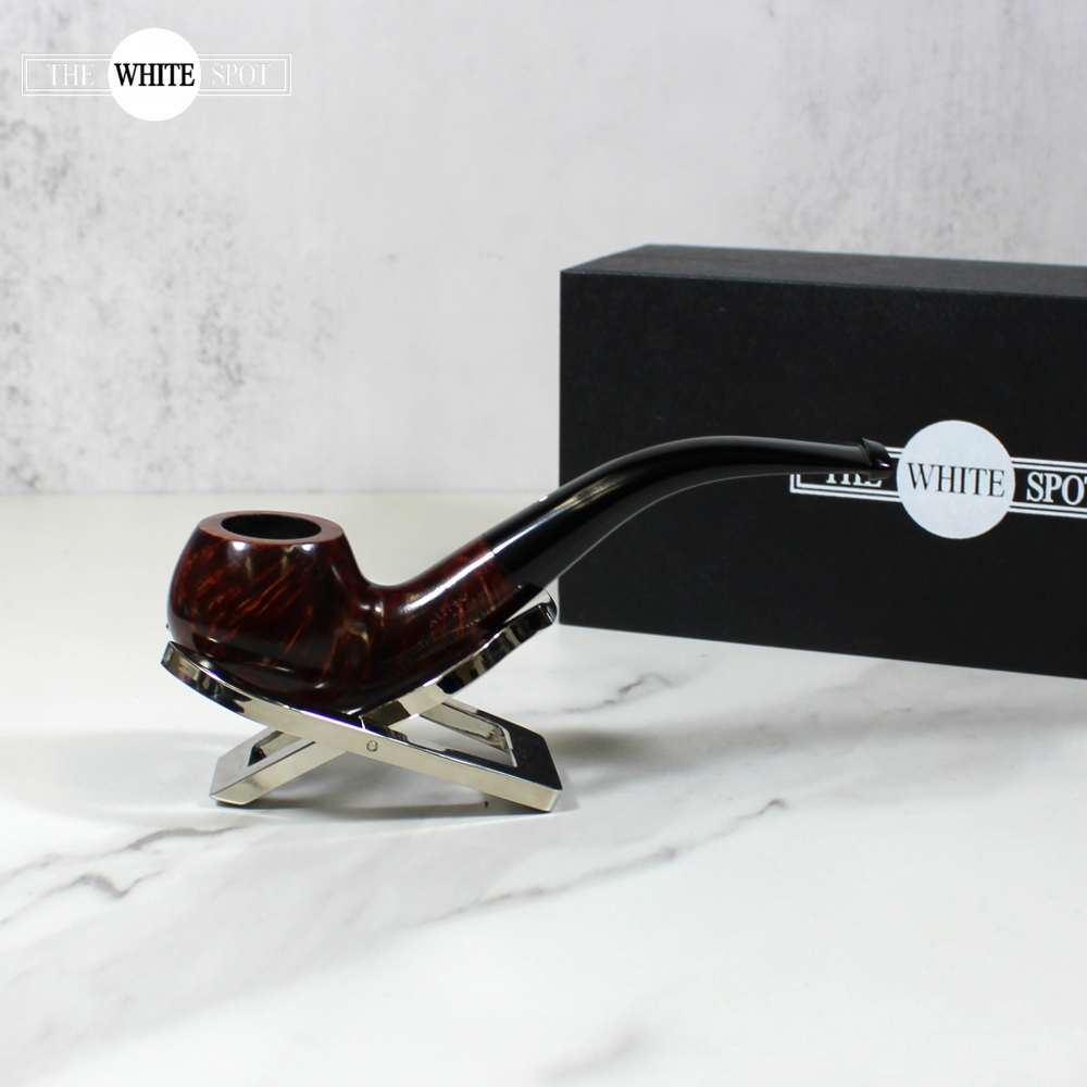 Alfred Dunhill - The White Spot Amber Root 2113 Group 2 Bent Apple Pipe (DUN665)