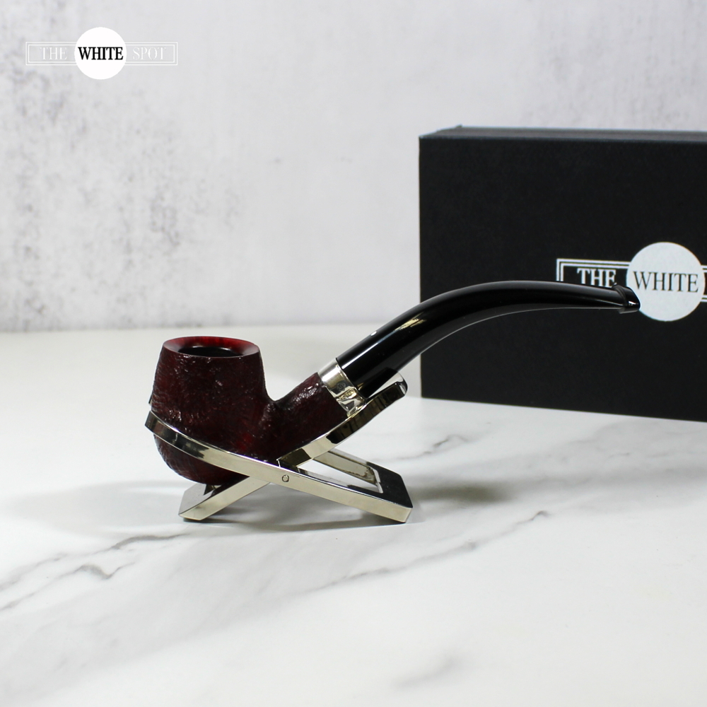 Alfred Dunhill - The White Spot Ruby Bark 2102 Group 2 Bent Pipe (DUN670)