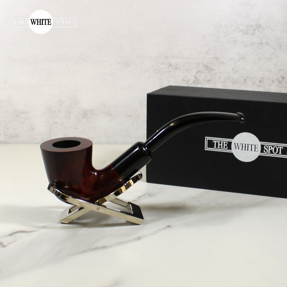 Alfred Dunhill - The White Spot Amber Root 4114 Group 4 Bent Dublin Pipe (DUN701)