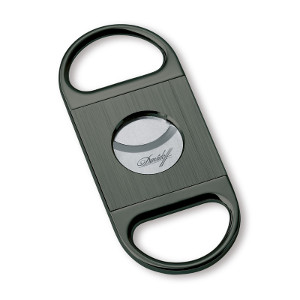 Davidoff Double Blade Cigar Cutter - Brushed Anthracite