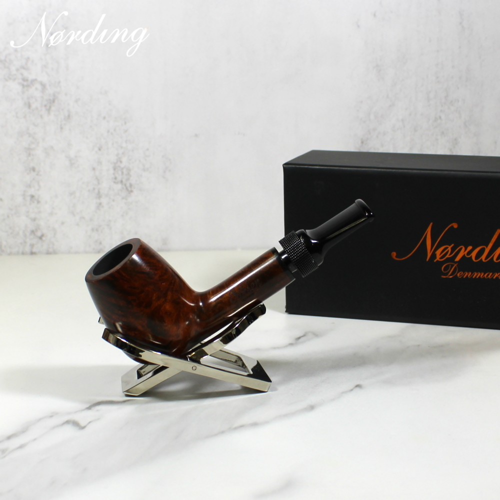 Erik Nording Eriksen Mesh Ring Walnut 9mm Fishtail Pipe (EN206)