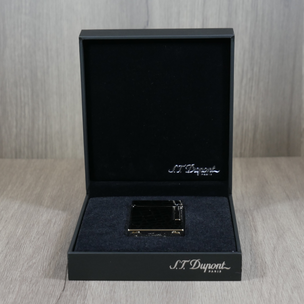 ST Dupont Lighter – Ligne 2 – Croco Dandy Palladium & Black Lacquer