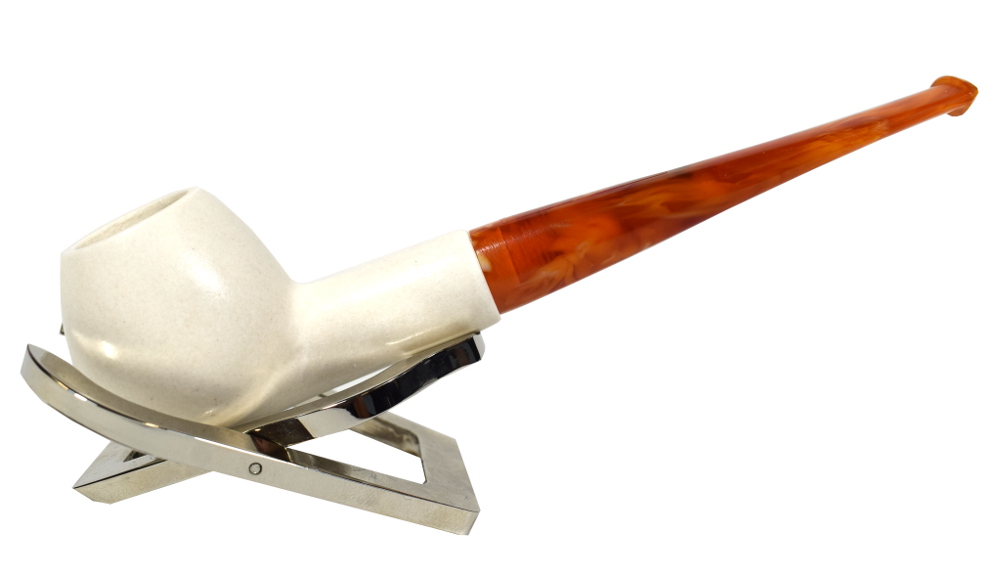 Meerschaum Standard Apple Smooth Straight Fishtail Pipe (MEER74)