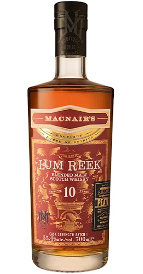 Macnairs Lum Reek 10 Year Old Peated Whisky - 55.4% 70cl