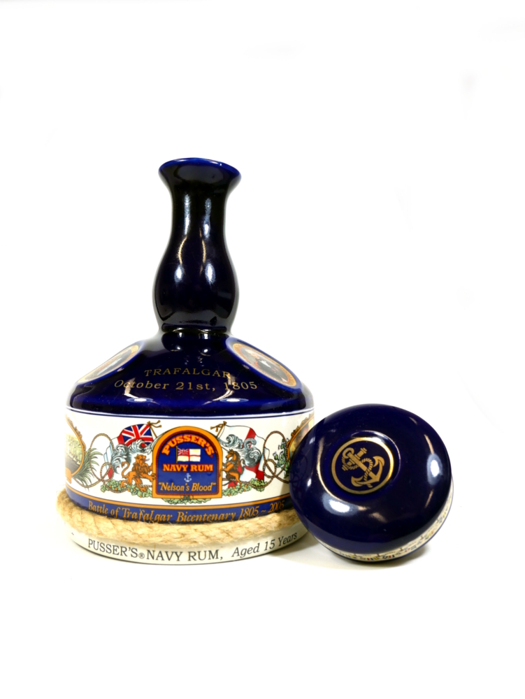 Pussers Trafalgar 15 Year Old Rum Ceramic Decanter - 100cl 47.75%