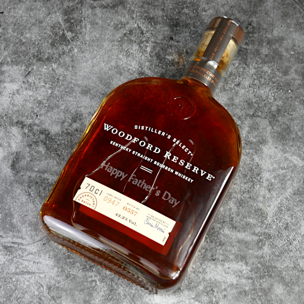 Woodford Reserve Fathers Day Engraved Distillers Select Kentucky Straight Whiskey - 70cl 43.2%