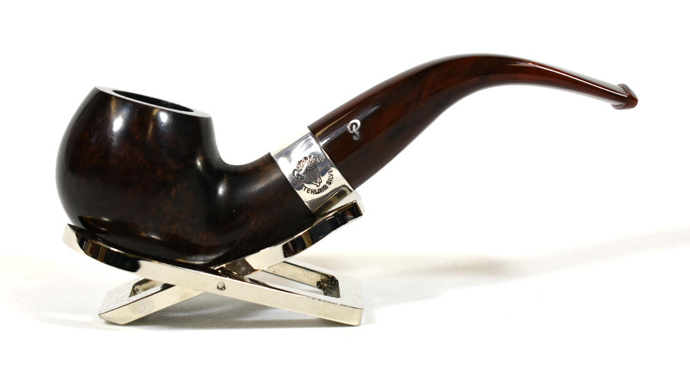 Peterson Irish Harp 03 Smooth Silver Mounted Fishtail Pipe (PE1199)