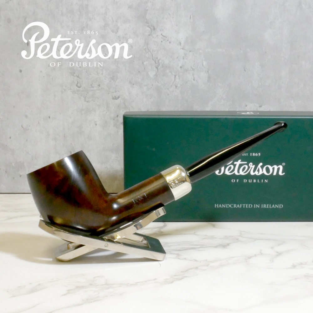 Peterson Irish Made Army 106 Nickel Mounted Fishtail Pipe (PE2194)