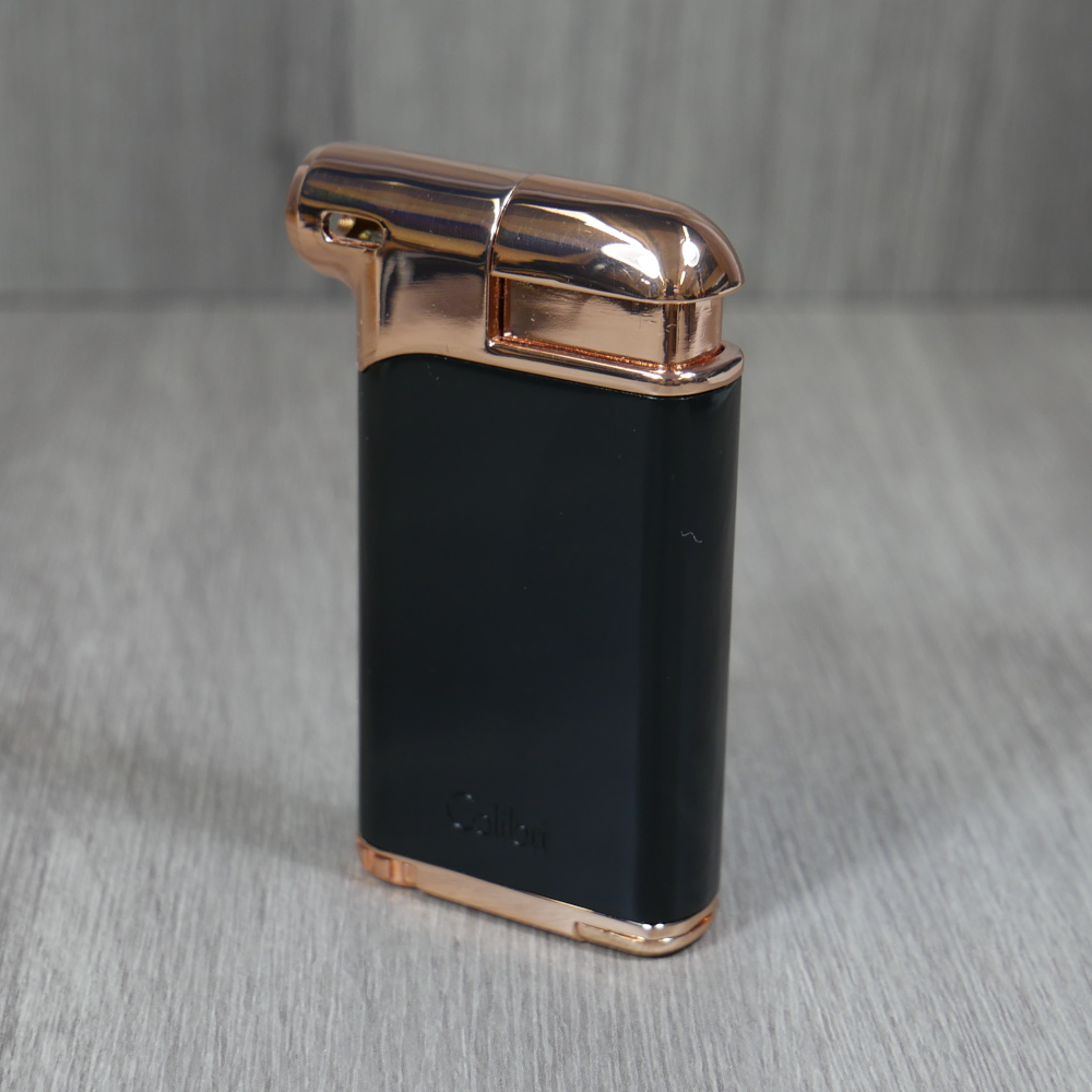 Colibri Pacific Air Single Soft Flame Lighter - Black & Rose