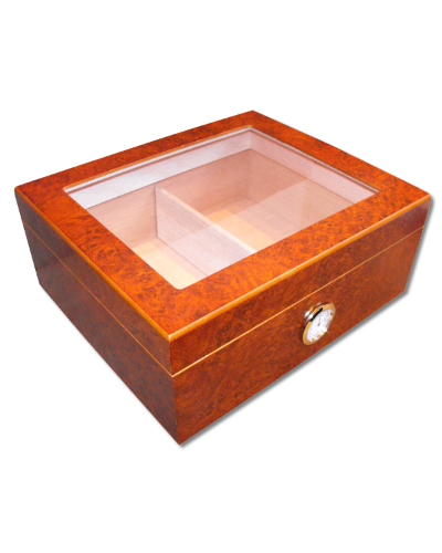 Eaton Glass Top Cigar Humidor - Best Seller - 40 Cigars Capacity