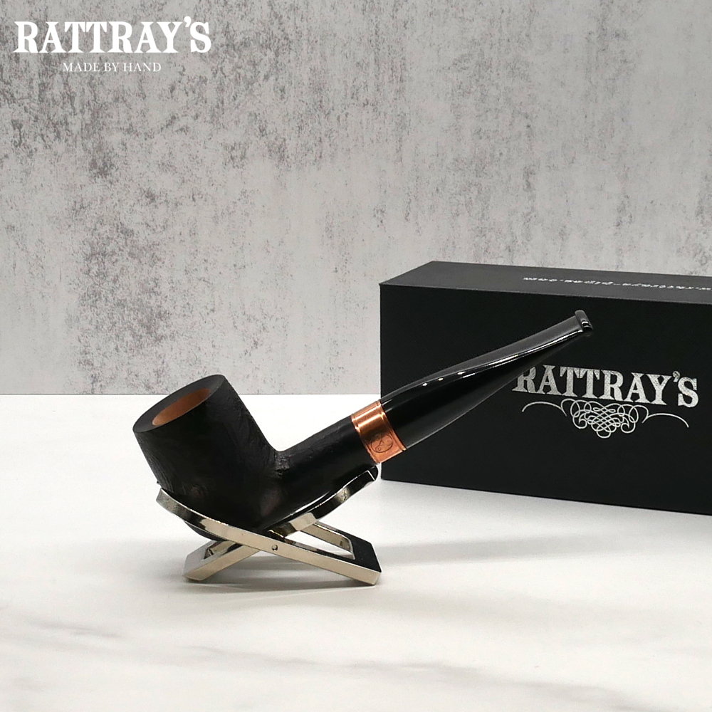 Rattrays Distillery 109 Sandblast Black 9mm Filter Fishtail Pipe (RA1318)