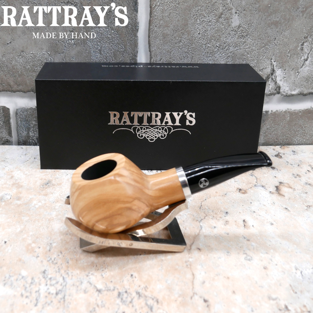 Rattrays Butchers Boy 22 Olive Smooth 9mm Filter Fishtail Pipe (RA1460)