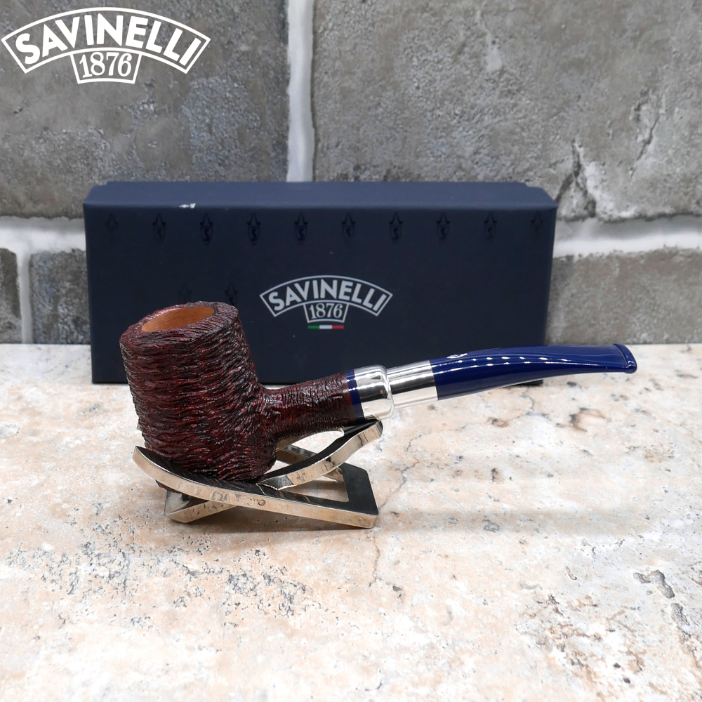 Savinelli Eleganza Brownblast 310 Poker 6mm Filter Fishtail Pipe (SAV552)