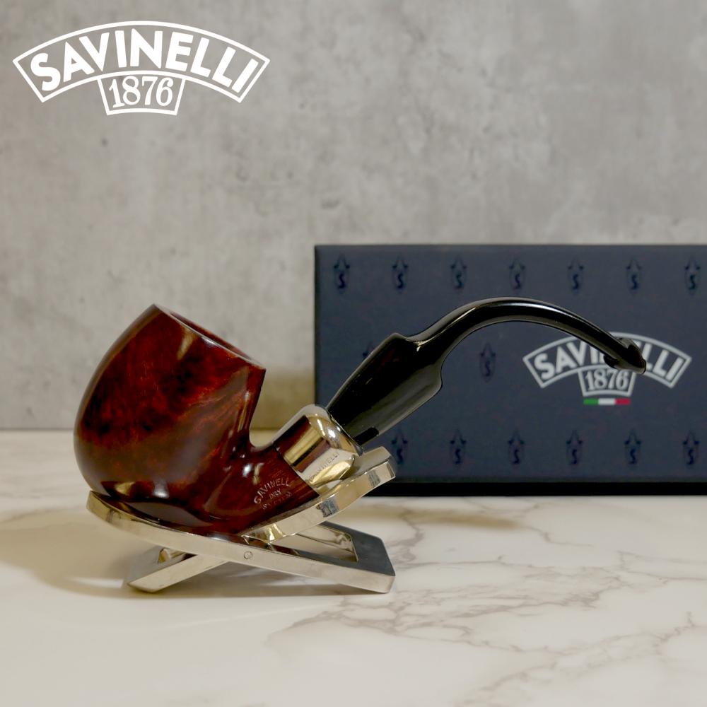 Savinelli Dry System 614 Smooth Dark Brown 9mm Filter Pipe (SAV1252)