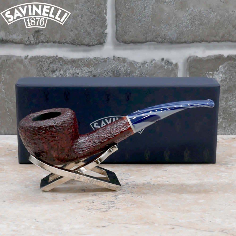 Savinelli Oceano Burgundy 316 Rustic Bent 9mm Filter Pipe (SAV1525)