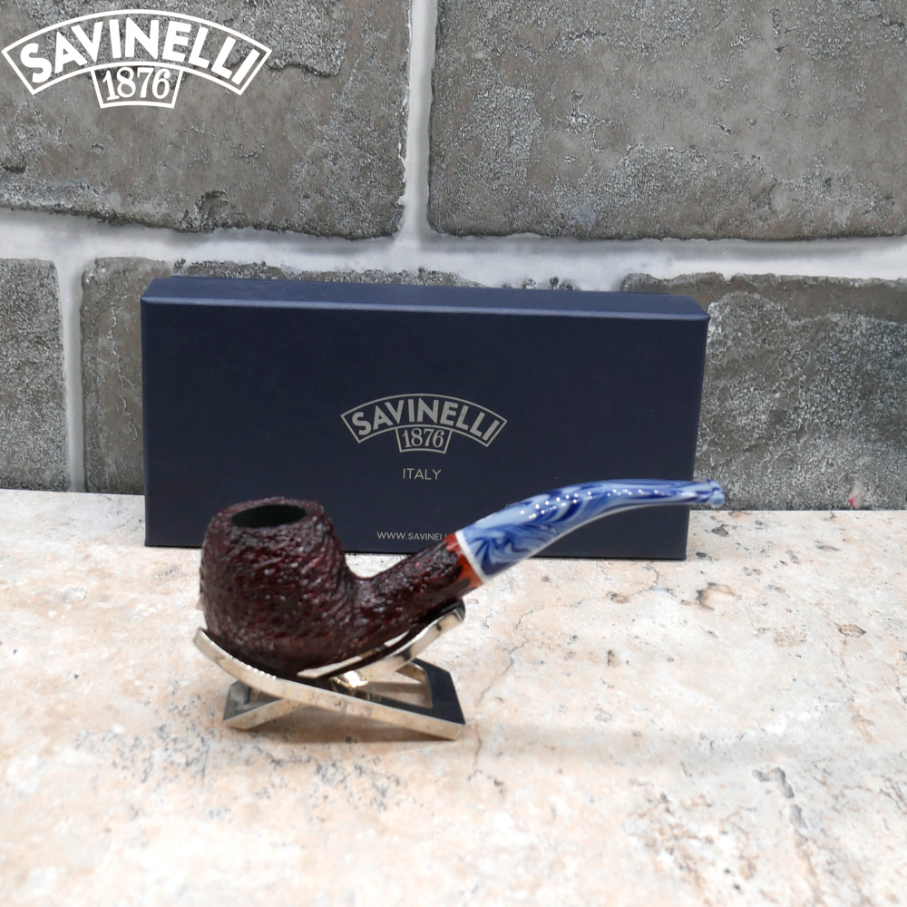 Savinelli Oceano Dark Rustic 626 Bent Apple 6mm Pipe (SAV1706)