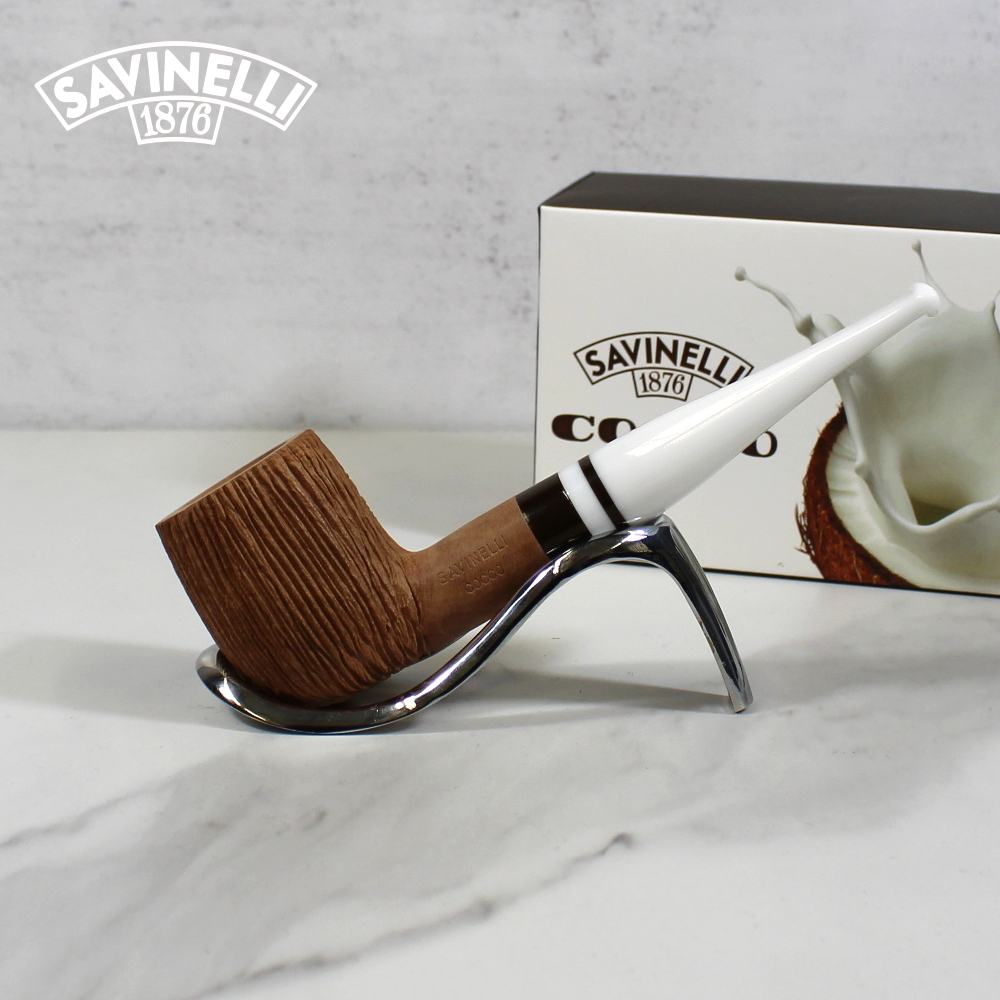 Savinelli Cocco Rustic Natural 106 Straight 6mm Filter Fishtail Pipe (SAV917)