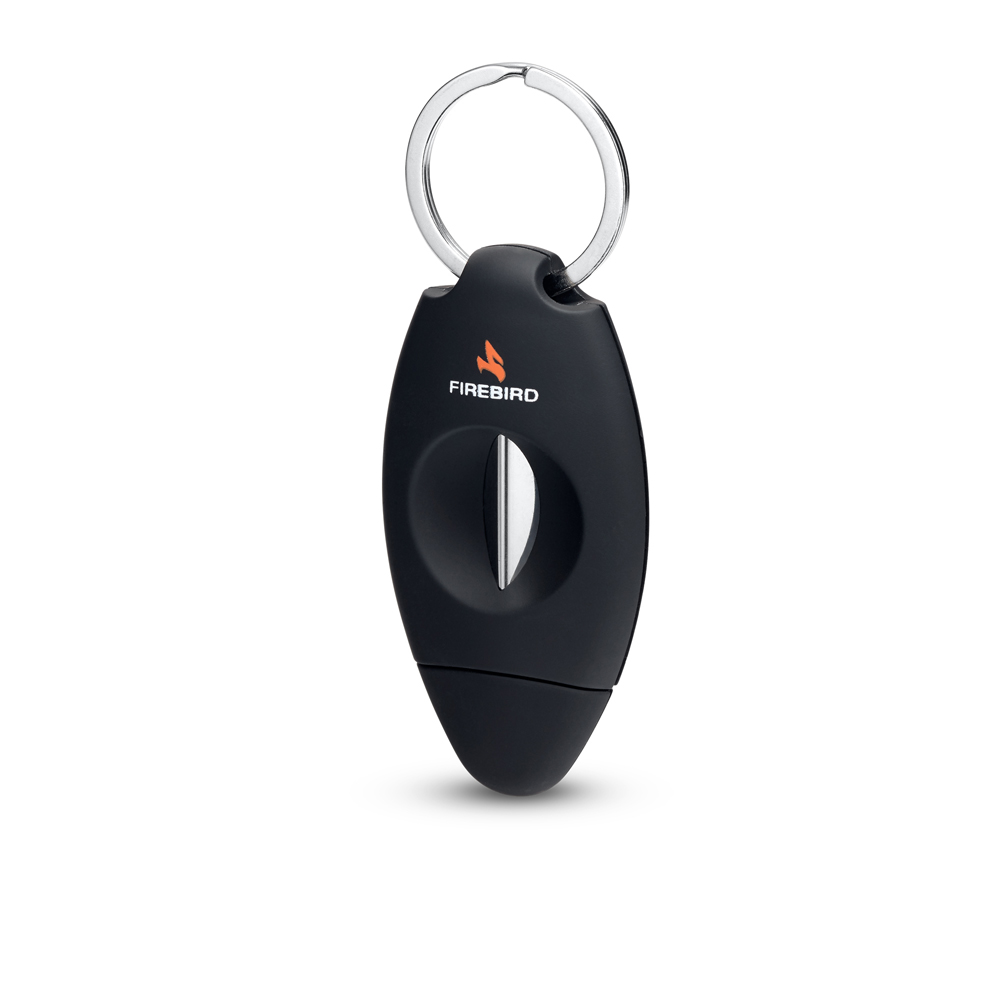 Colibri Firebird Viper V Cut Keyring Cigar Cutter - Black