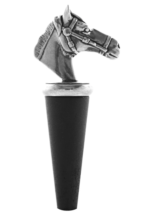 Horse Head English Pewter Wine Bottle Stopper