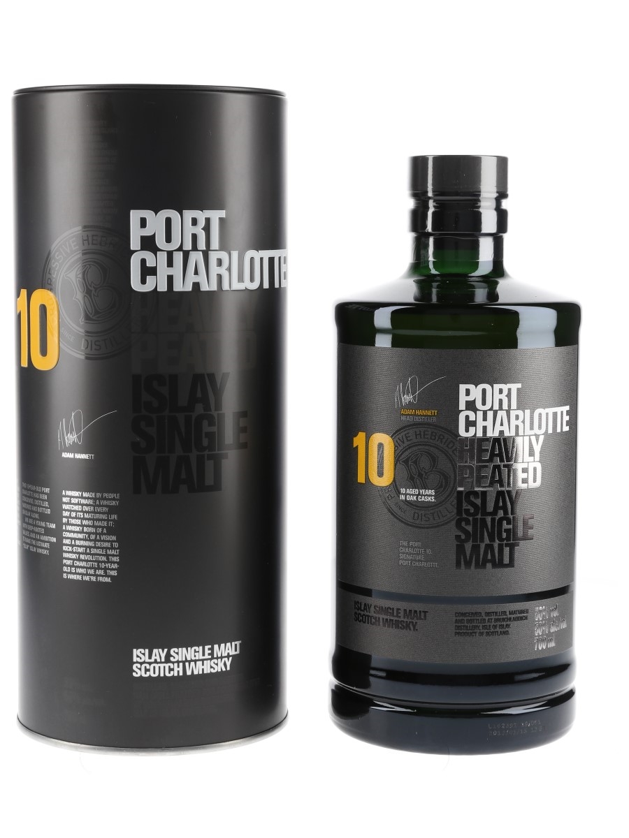 Bruichladdich Port Charlotte 10 Year Old Heavily Peated Whisky - 70cl 50%