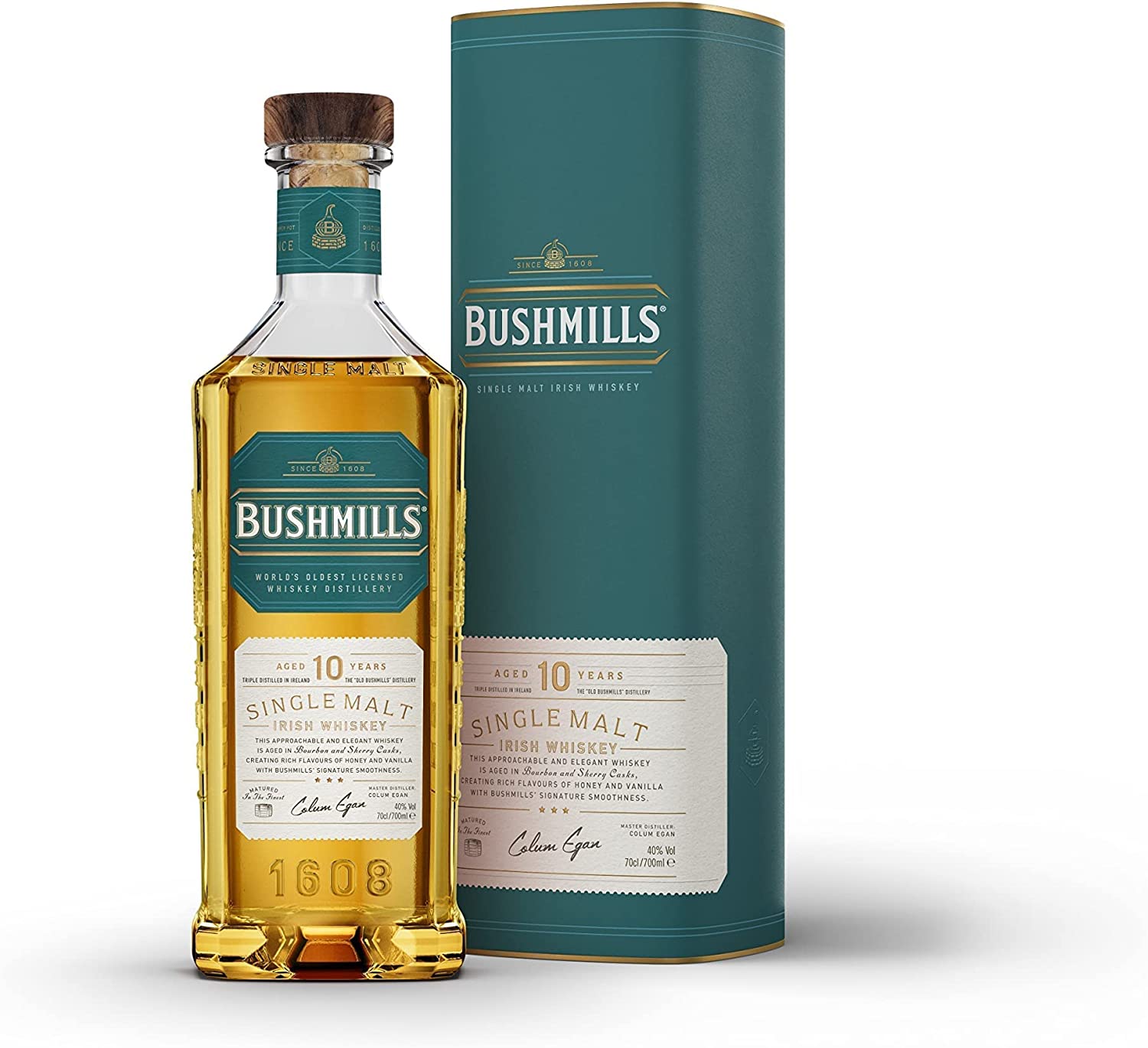 Bushmills 10 Year Old Irish Malt Whiskey - 40% 70cl