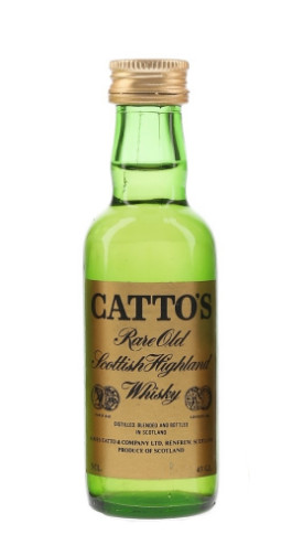 Cattos Rare Old Bottled 1970/80s Miniature - 43%