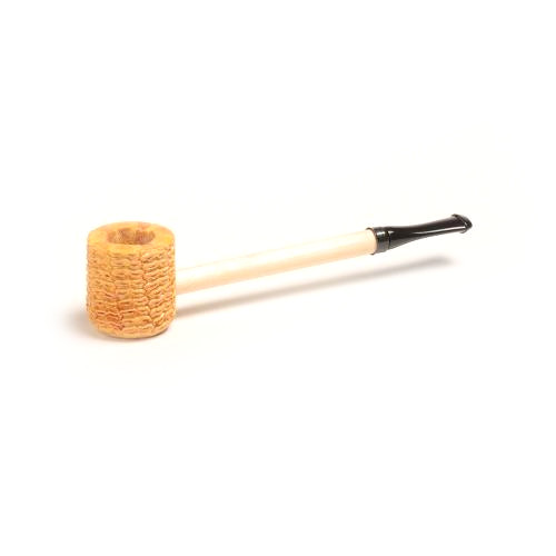 Corn Cob 201 Short Stop Straight Black Stem Pipe