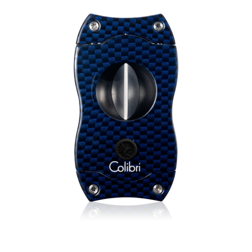 Colibri V Cut Carbon Fibre Cigar Cutter - Blue